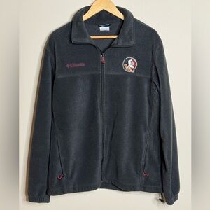 FSU Columbia zip up fleece jacket. Size L